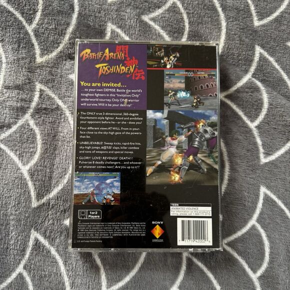 Battle Arena Toshinden Playstation PS1 Long Box Video Game *Manuel Included* - Picture 2 of 4